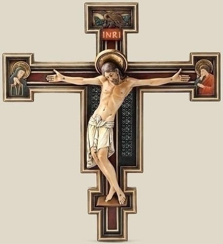 Joseph's Studio by Roman Florentine Crucifix, 10.25 Inch Wall Cross, Religious Home Wall Decor, Ornate Christian Cross Decoration