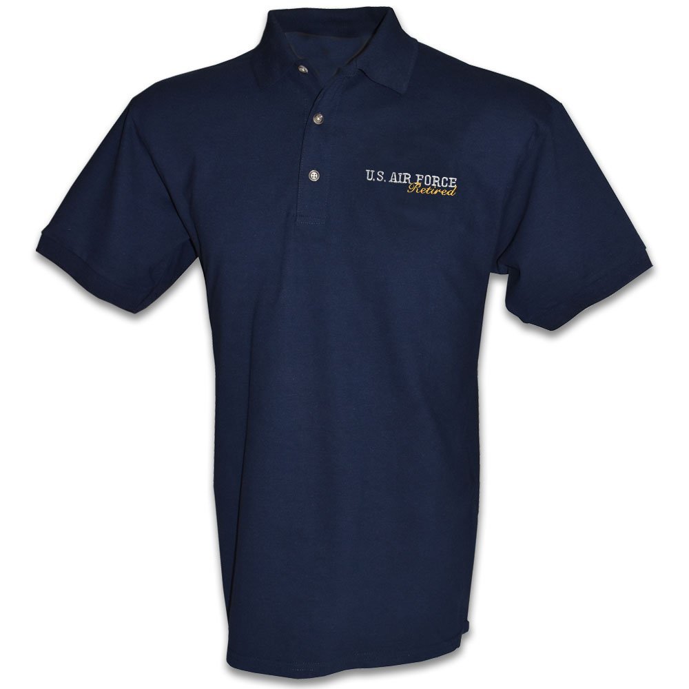 Honor Country US Air Force USAF Retired Polo Golf Shirt