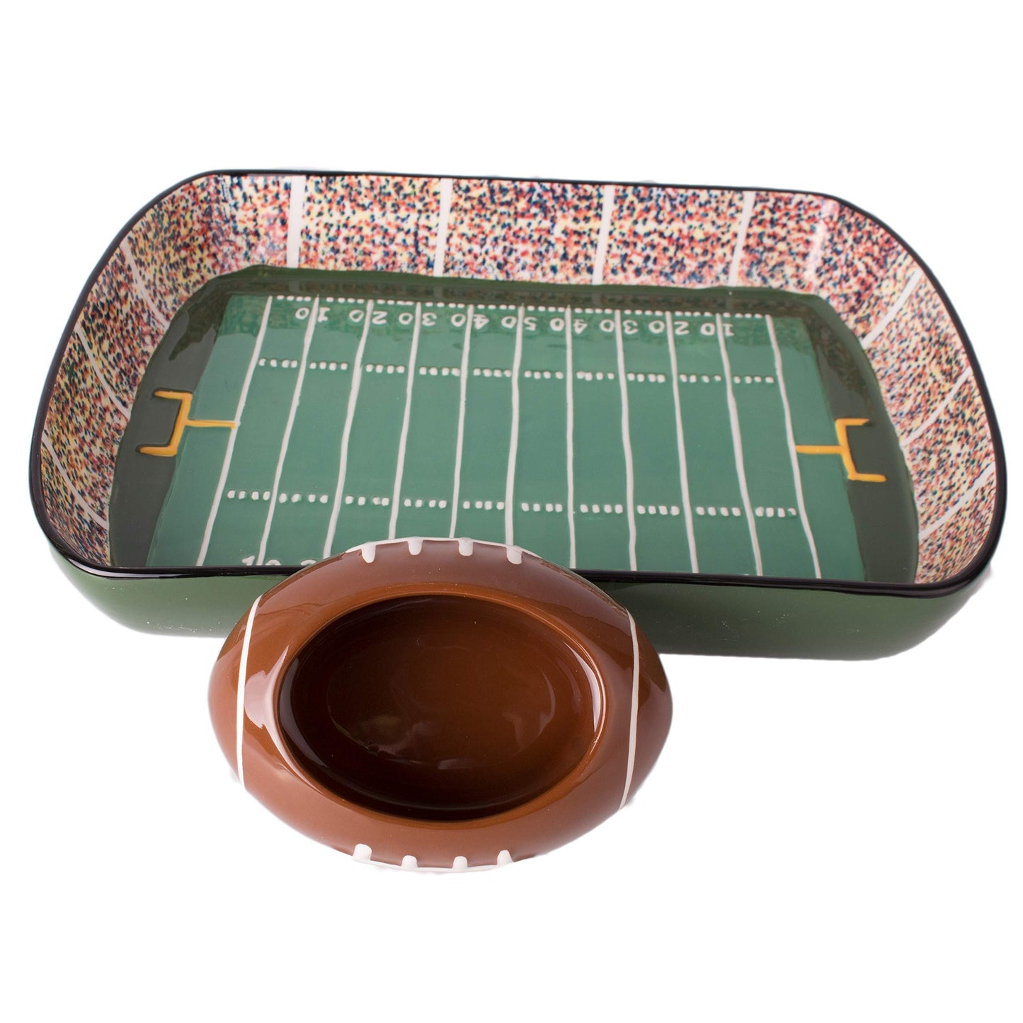 Football Stadium Chip And Dip Sports Serving Set