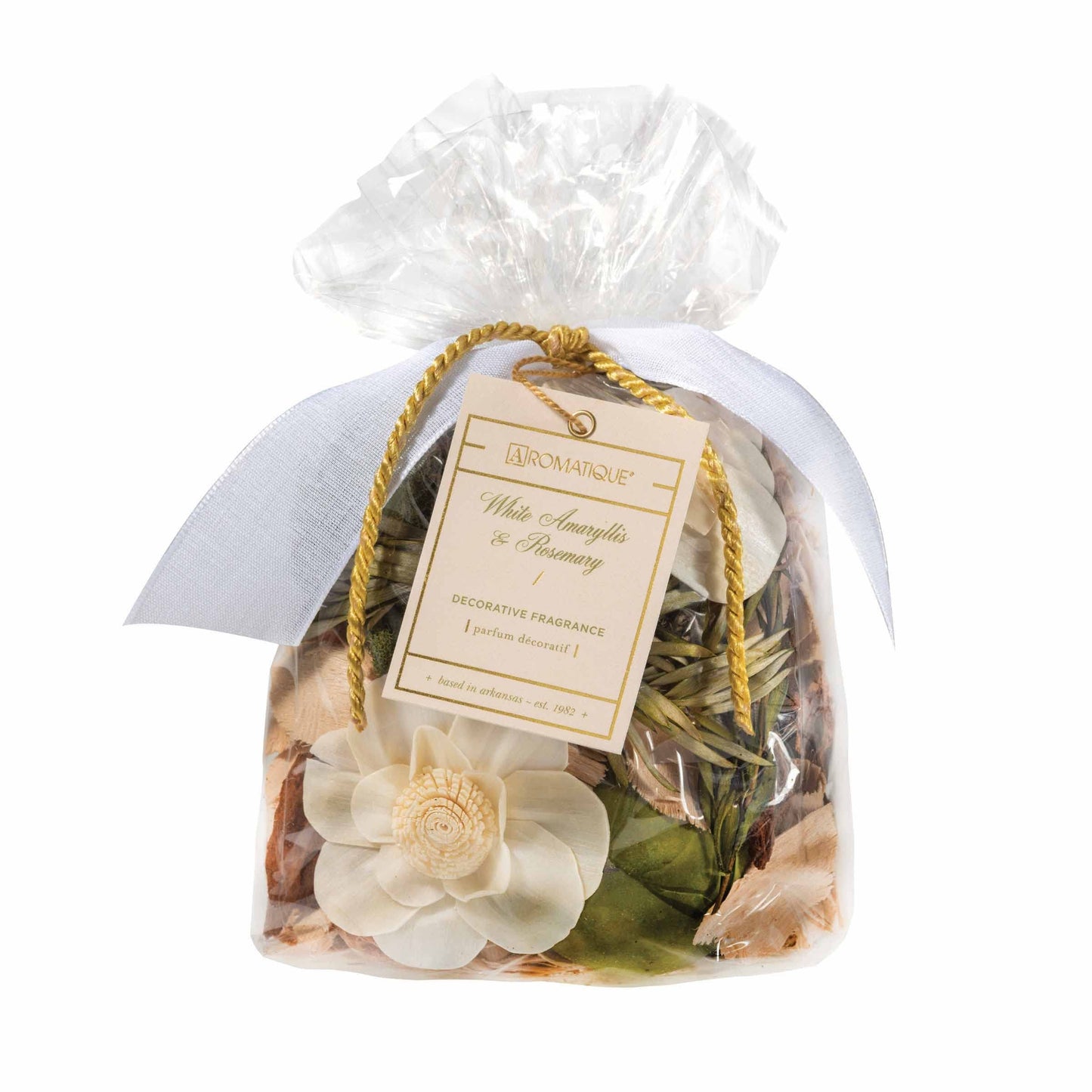 Aromatique Decorative Fragrance Potpourri, White Amaryllis & Rosemary, 7 Ounce