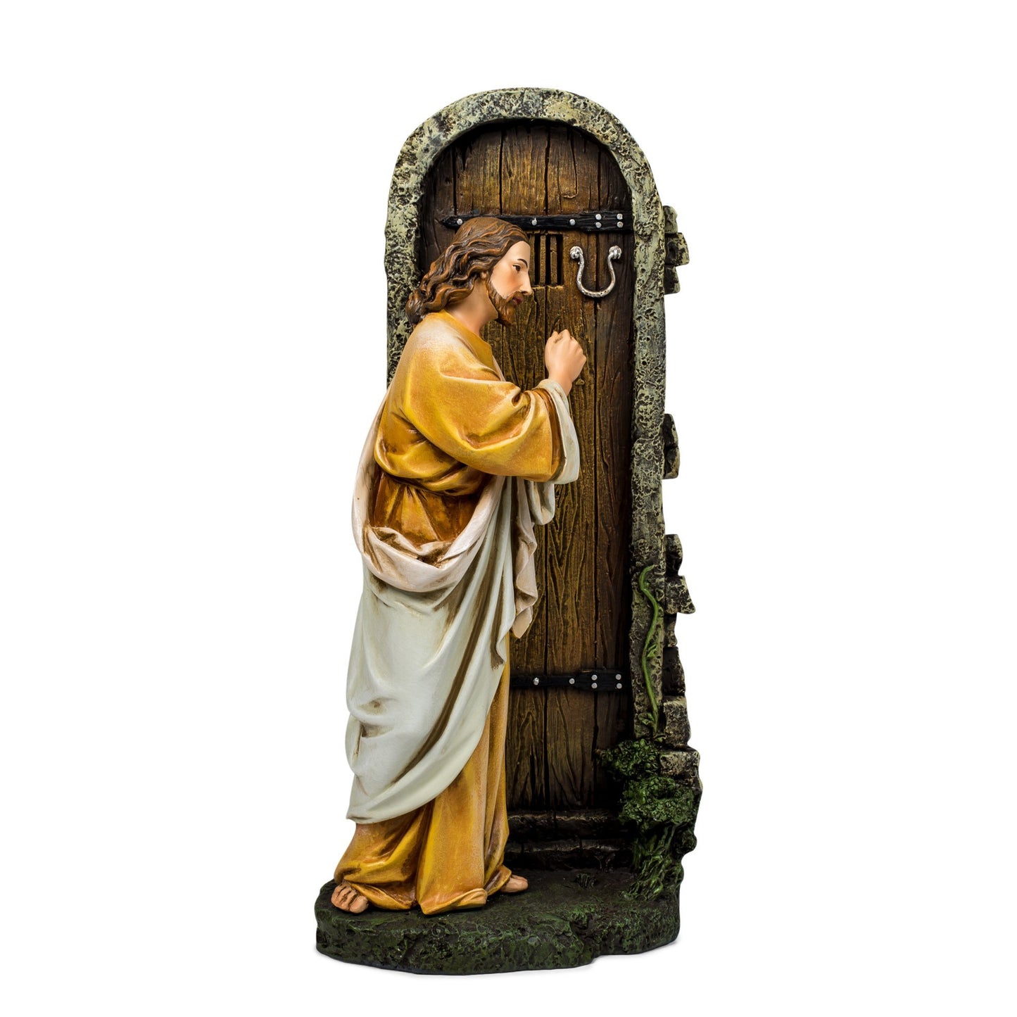 Jesus Knocking at Door Renaissance Collection 12 Inch Resin Stone Statue Figurine