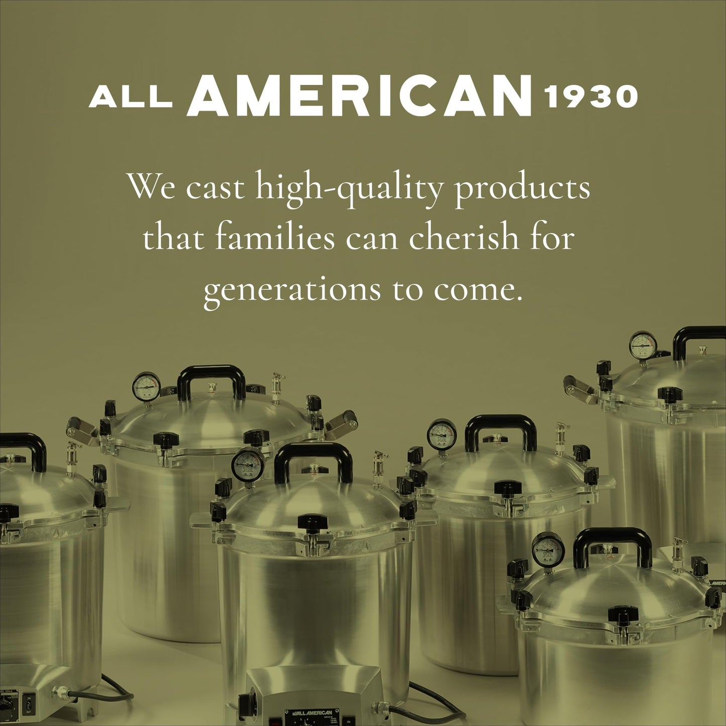 All American 1930 Sterilizer - Suitable for Any Heat Source - Includes Rack - Made in The USA