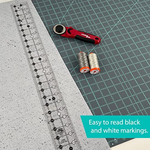 Creative Grids Quilt Ruler 2-1/2in x 36-1/2in Rectangle – CGR236 – Made in USA, Non-Slip Grip Acrylic Quilting, Sewing, Crafting, Patchwork Ruler for Measuring & Cutting Fabric