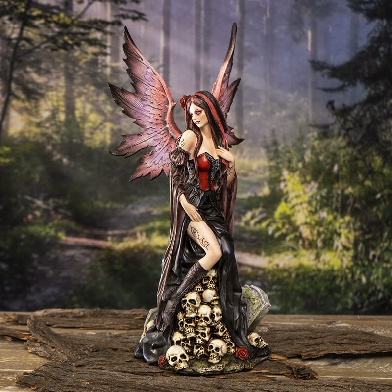 Pacific Giftware Gothic Fairy, Cold Cast Resin, 12.60-inch Height