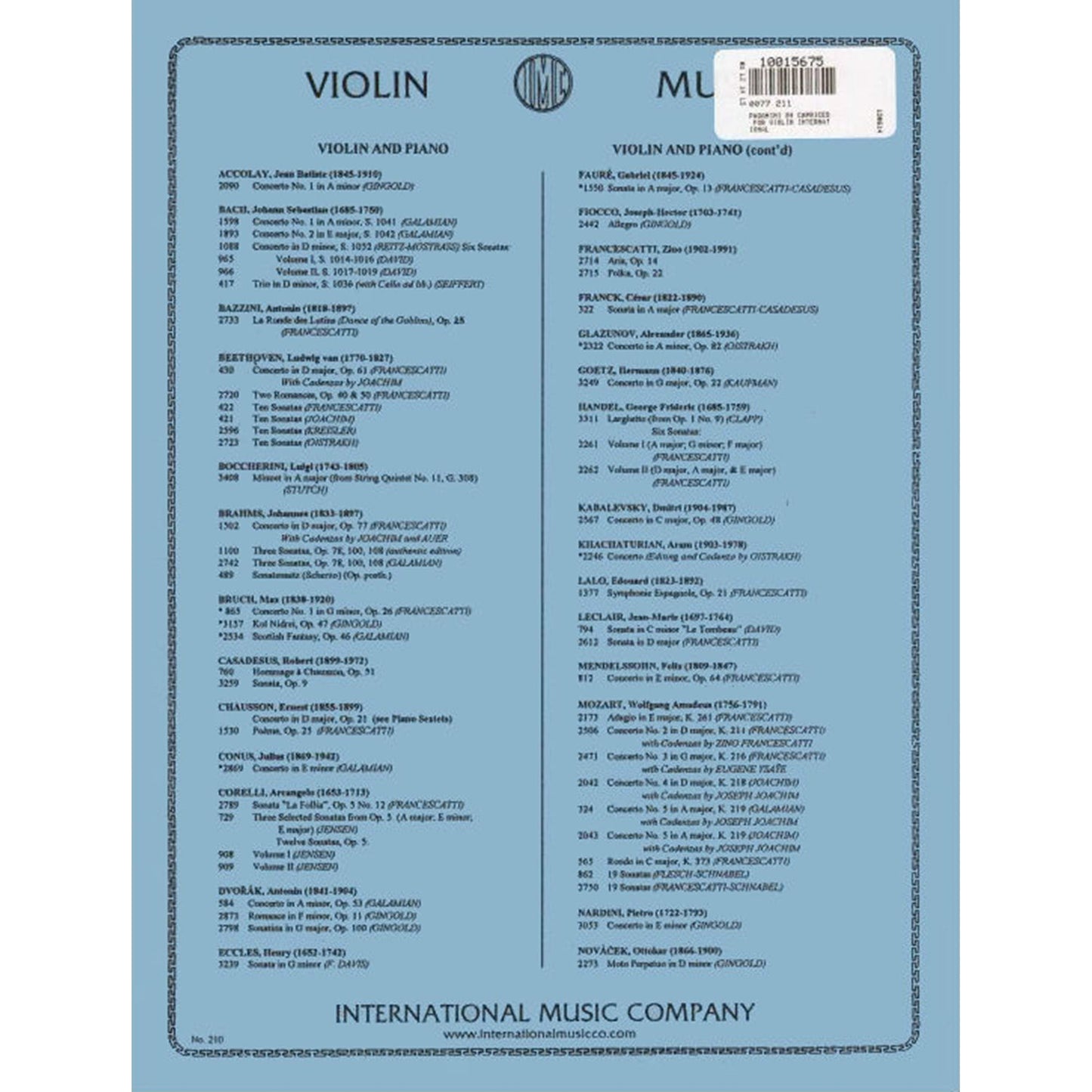 Paganini: 24 Caprices, Op. 1 - Violin solo