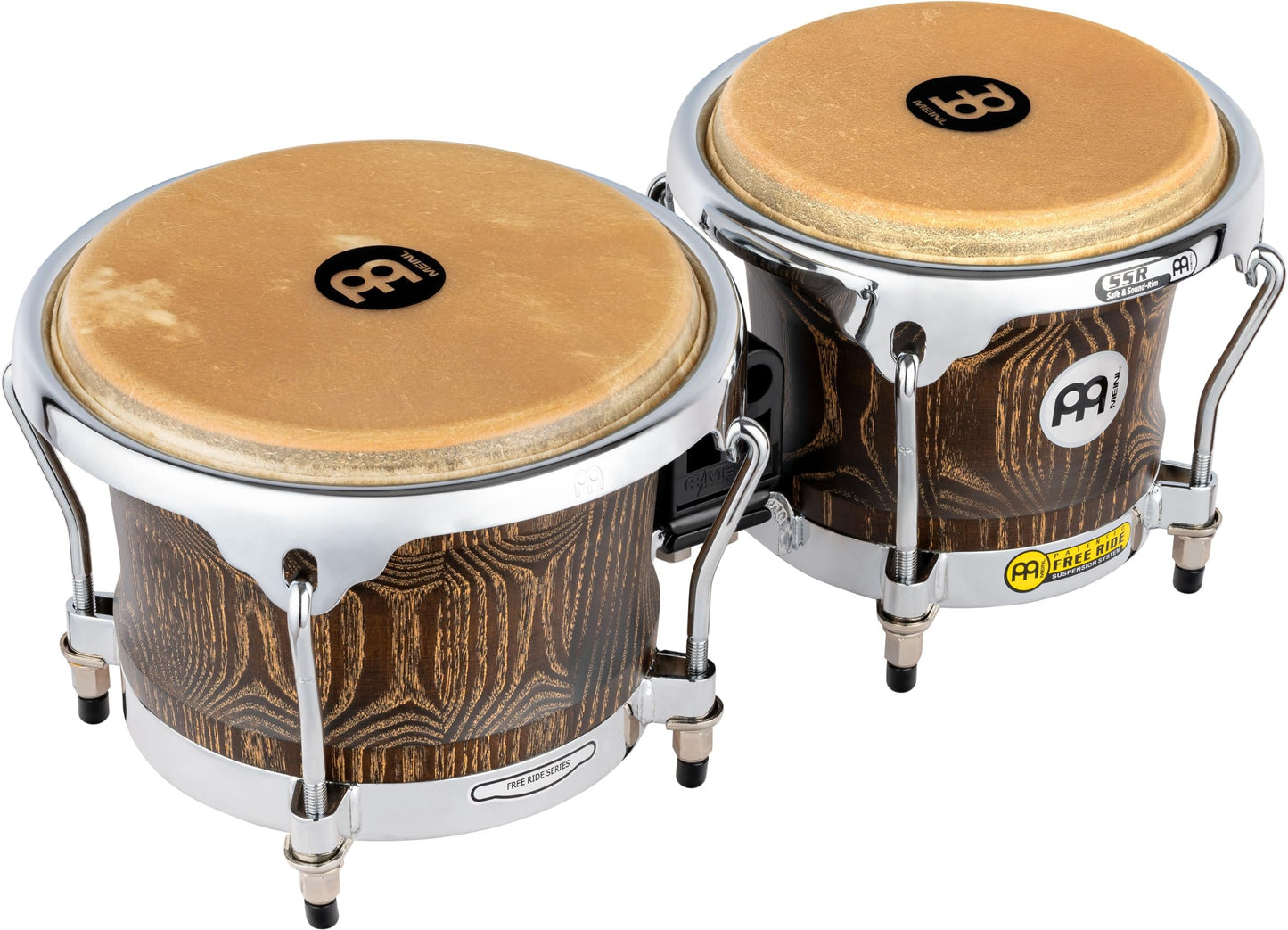 Meinl Percussion WB400VBR-M 7 8.5-Inch Woodcraft Bongos, Vintage Brown