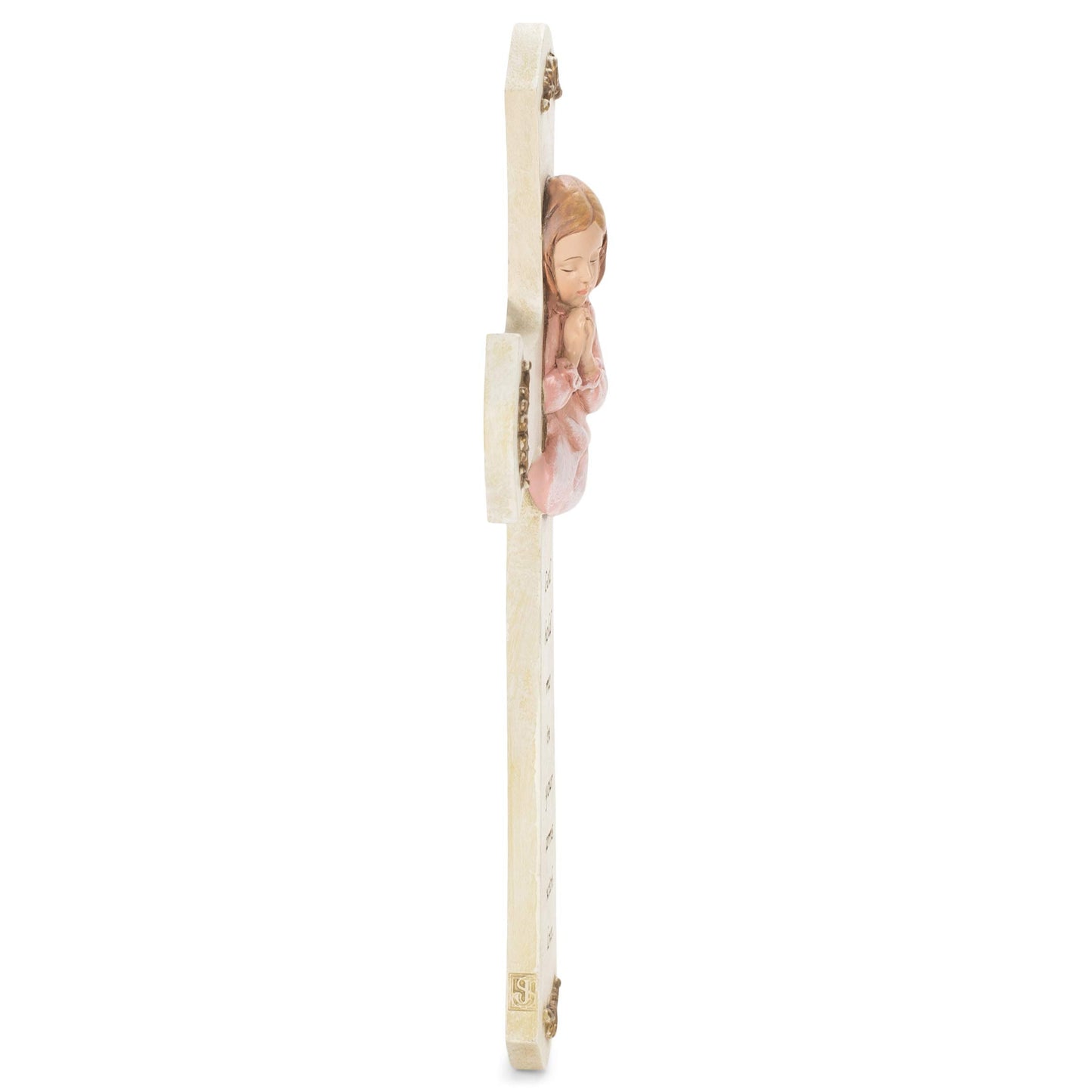 Joseph's Studio by Roman, Baby Baptism Collection, 8.25"H PRAYING GIRL CROSS, Home Décor, Devout Gift, Prayerful Inspiration (8x5x8)