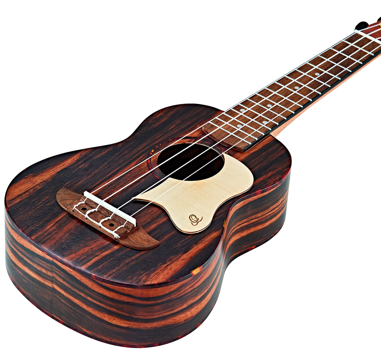 Ortega Guitars Wooden Ukulele Pickguard Fits Concert & Soprano-Flamed Maple, (OWPSC-FMA)
