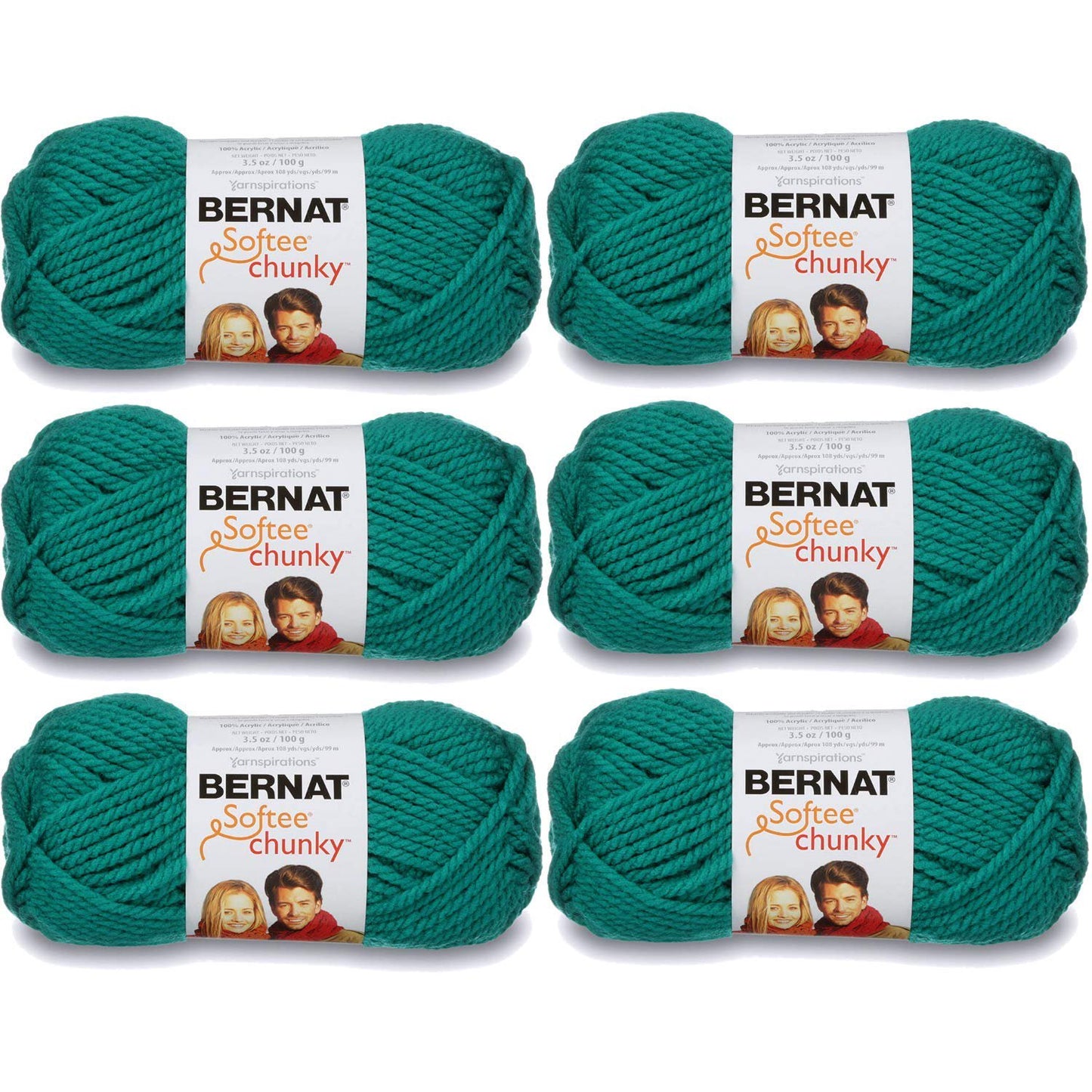 Bernat Softee Chunky Yarn (6-Pack) Emerald 161128-28200