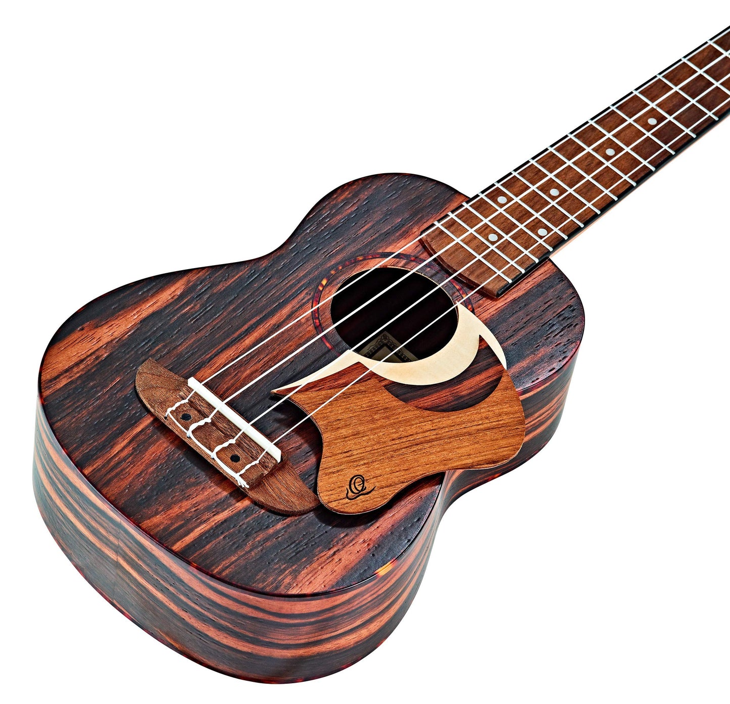 Ortega Guitars Wooden Ukulele Pickguard Fits Concert & Soprano-Flamed Maple, (OWPSC-FMA)