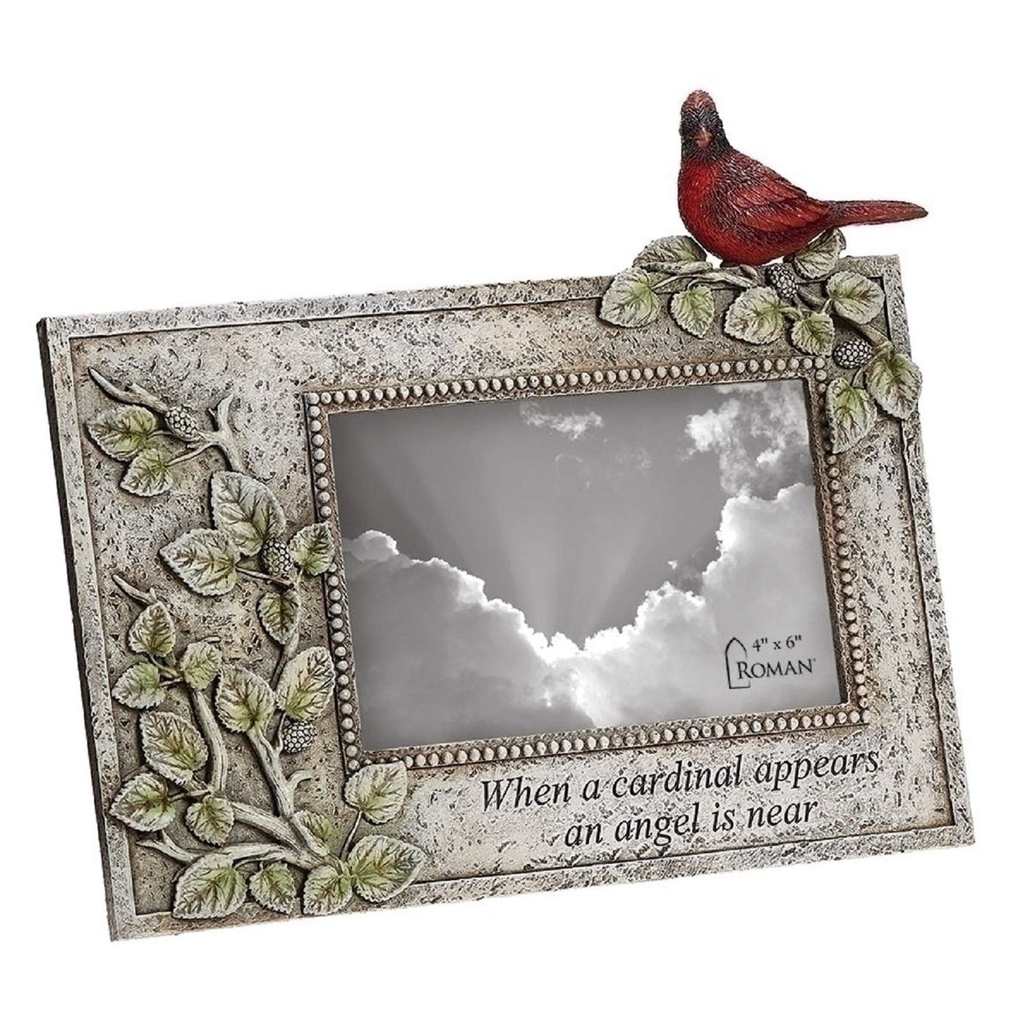 Roman Giftware Inc., Memorial Collection, 8.5" H Cardinal Memorial Frame,Religious, Inspirational, Durable (1x10x8)