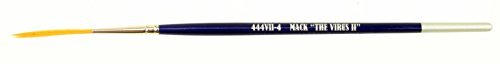 Set of 4 Size 0-4 Series 444VII The Virus II Scrolling Script Pinstriping Brush with Soft Golden Synthetic Hair
