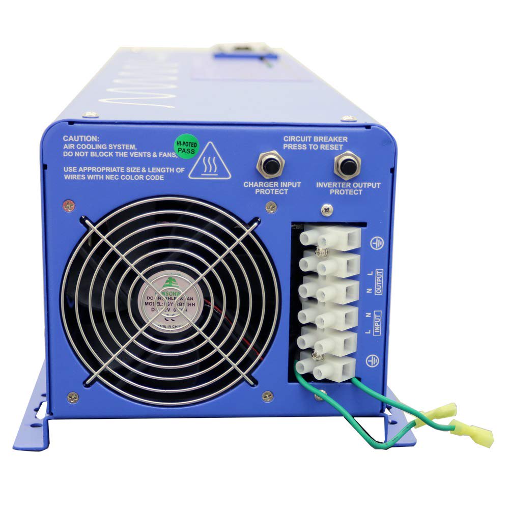 AIMS Power 6000 Watt Pure Sine Inverter Charger 48Vdc & 240Vac Input to 120 and 240Vac Output 50 or 60Hz