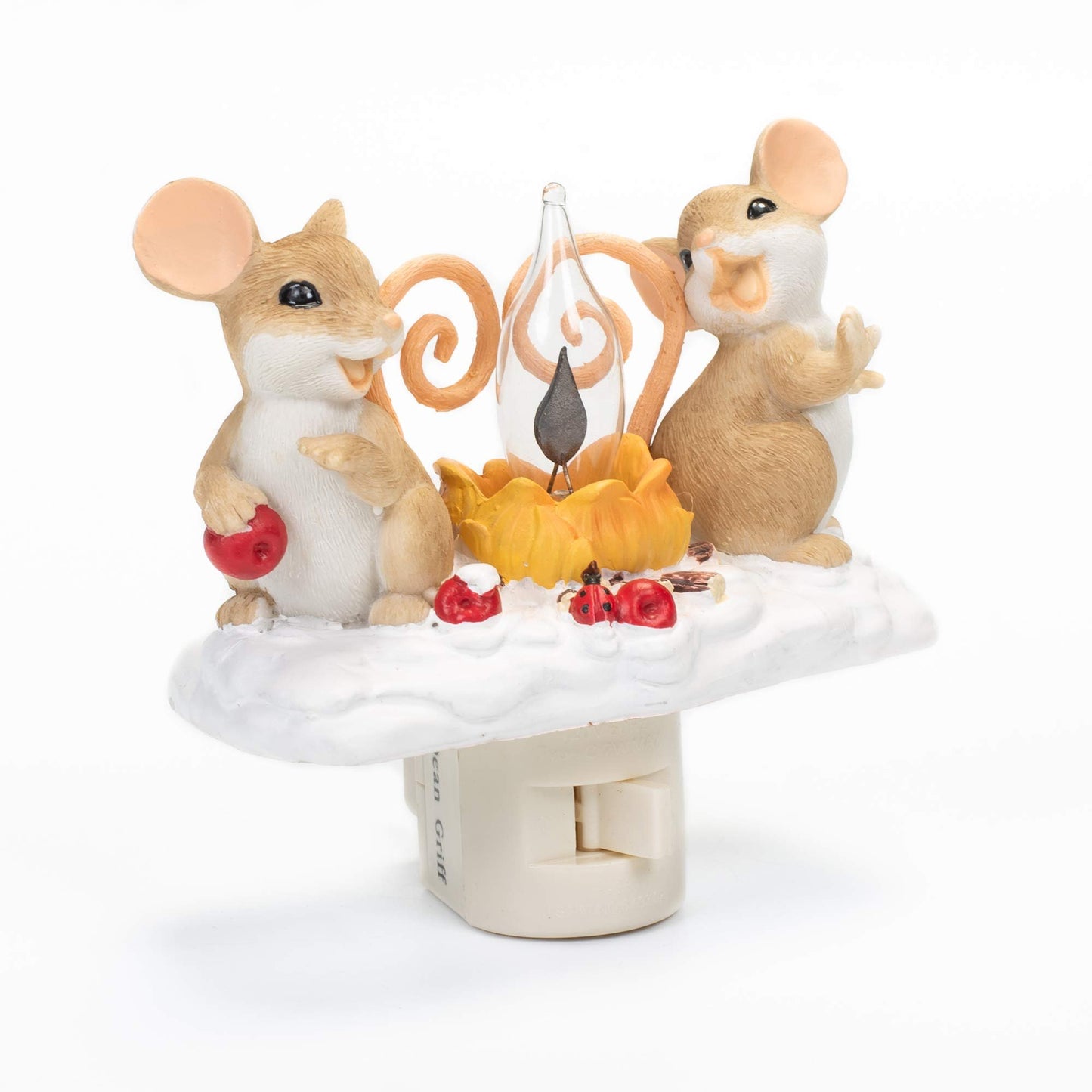 Campfire Friendly Mice 5 inch Swivel Base Plug-in Flickering Nightlight