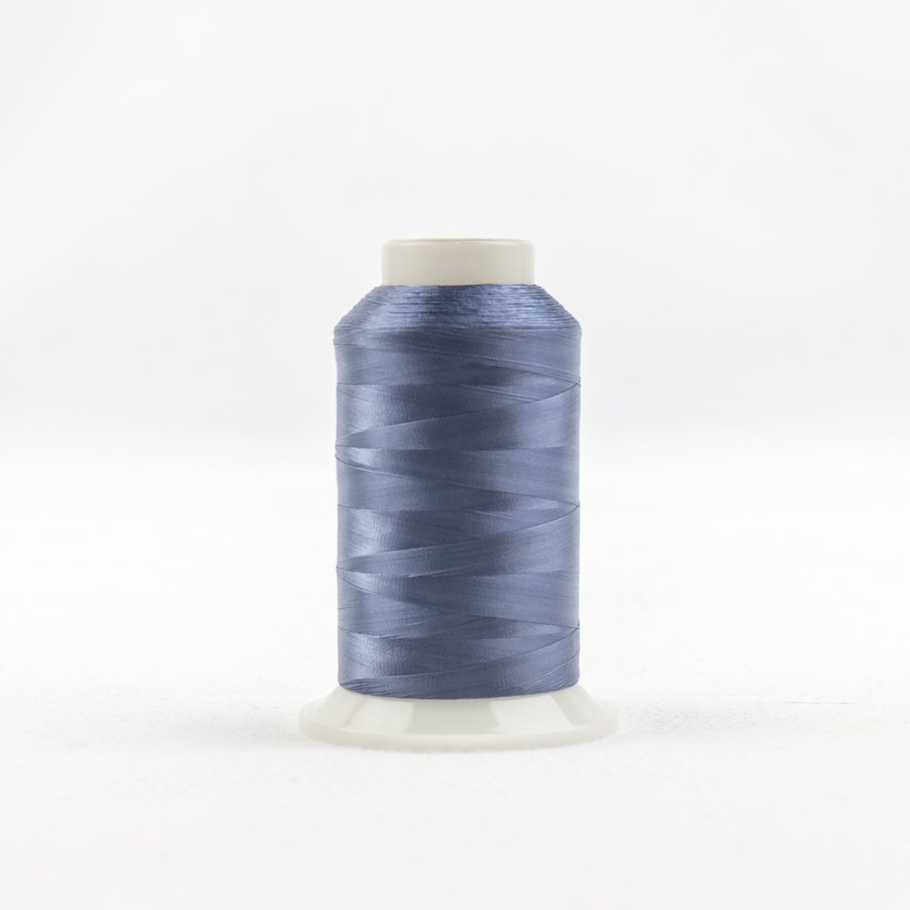 WonderFil, Specialty Threads, InvisaFil, 2-Ply Cottonized Soft Polyester, Silk-Like Thread for Fine Sewing, 100wt - Stormy Dark Blue, 2500m
