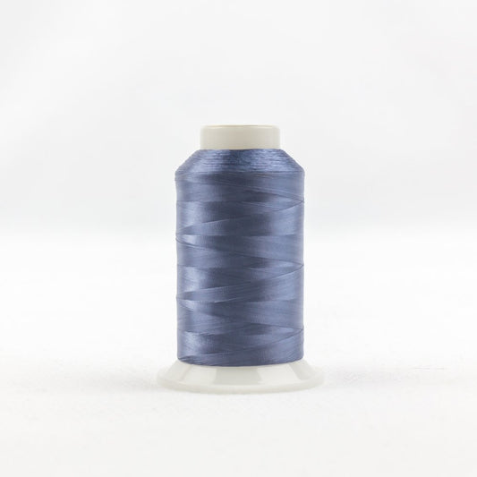 WonderFil, Specialty Threads, InvisaFil, 2-Ply Cottonized Soft Polyester, Silk-Like Thread for Fine Sewing, 100wt - Stormy Dark Blue, 2500m