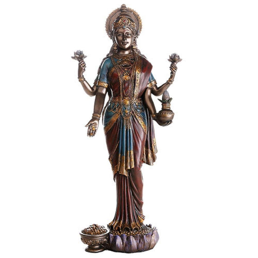 Pacific Trading Lakshmi Hindu Goddess Statue Figurine New