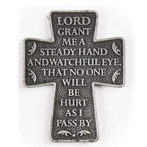Protectors Of The Road Prayer Cross Car Visor Clip