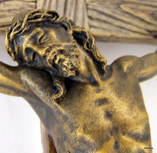 Joseph's Studio by Roman, Cross and Crucifix Collection, 13.25" H Antique Gold Crucifix, Home Décor, Devout Gift, Prayerful Inspiration (7x7x13)