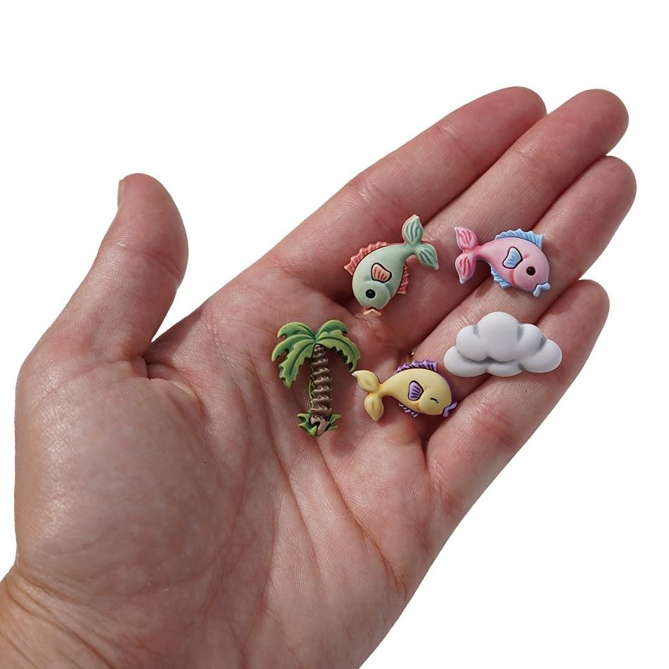 Zoo Animal Novelty Buttons – 50-Piece Assortment for Sewing, Scrapbooking & DIY Crafts – Lions, Monkeys, Zebras & Elephants