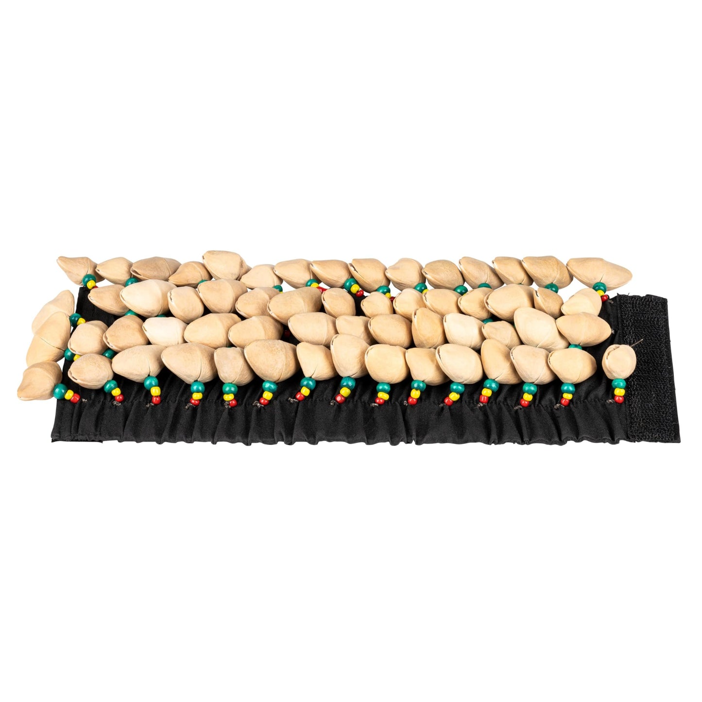 Foot Rattle with Hook and Loop Fastener - NOT MADE IN CHINA - Hardwood Shells, Great Accompaniment for Cajon Gigs, 2-YEAR WARRANTY