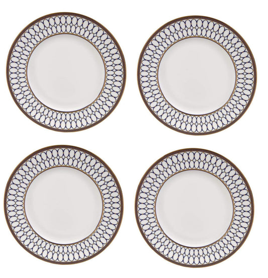 Wedgwood Set of 4 Renaissance Gold 10.75" Fine China Dinner Plates #102101004