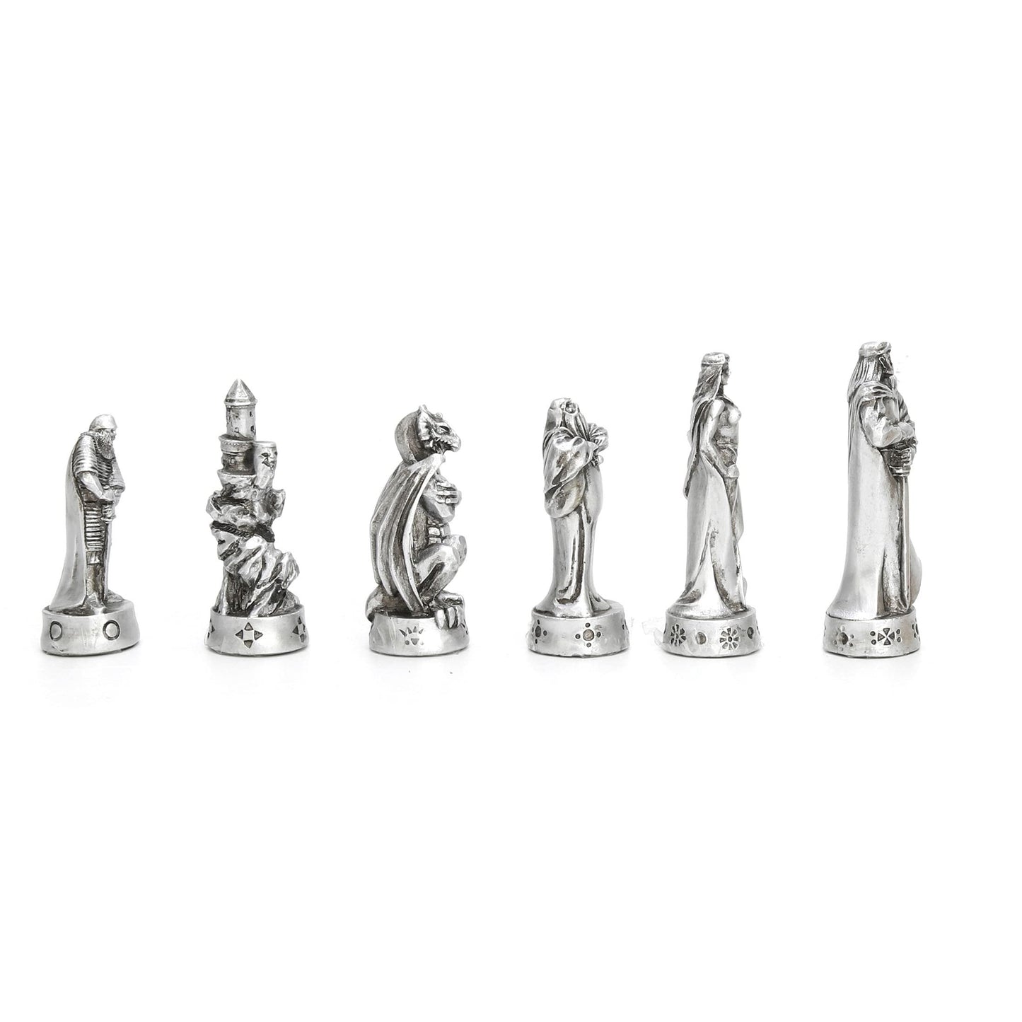 Veronese Design 3 3/8 Inch Tall Medieval Fantasy Chessmen Set Hand Painted Resin Premium Collectible