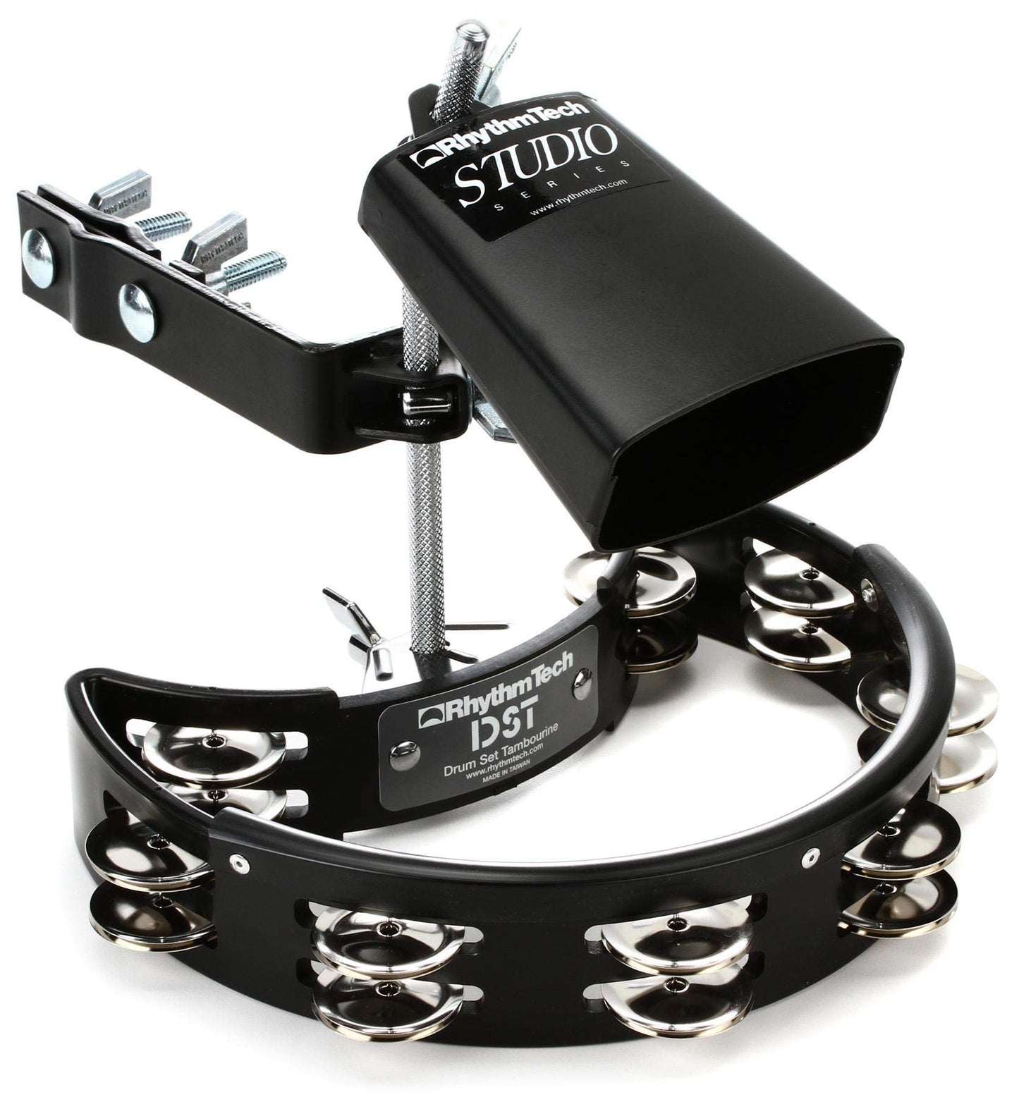 Rhythm Tech RTDKP Drum Kit Pack with Tambourine and Cowbell DKP Percussion Mount