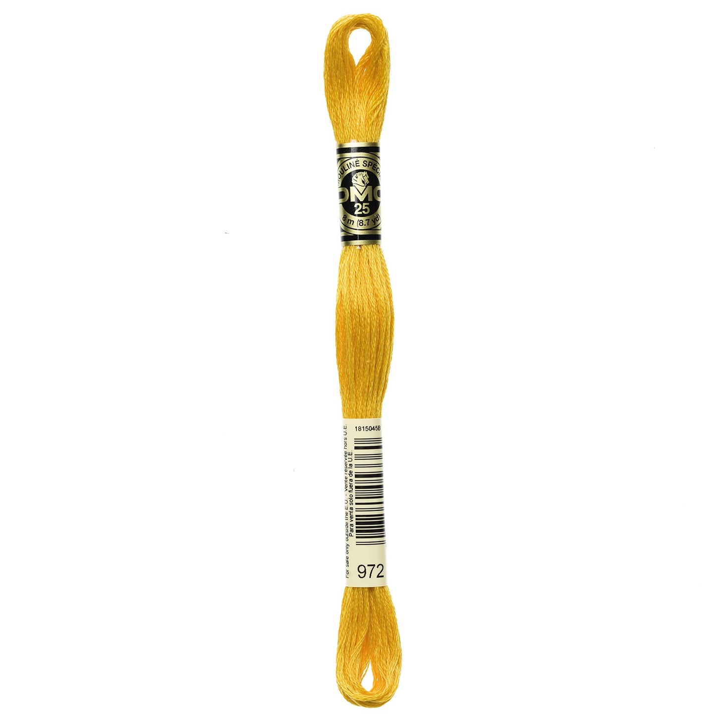 Bulk Buy: DMC Thread Six Strand Embroidery Cotton 8.7 Yards Deep Canary 117-972 (12-Pack)
