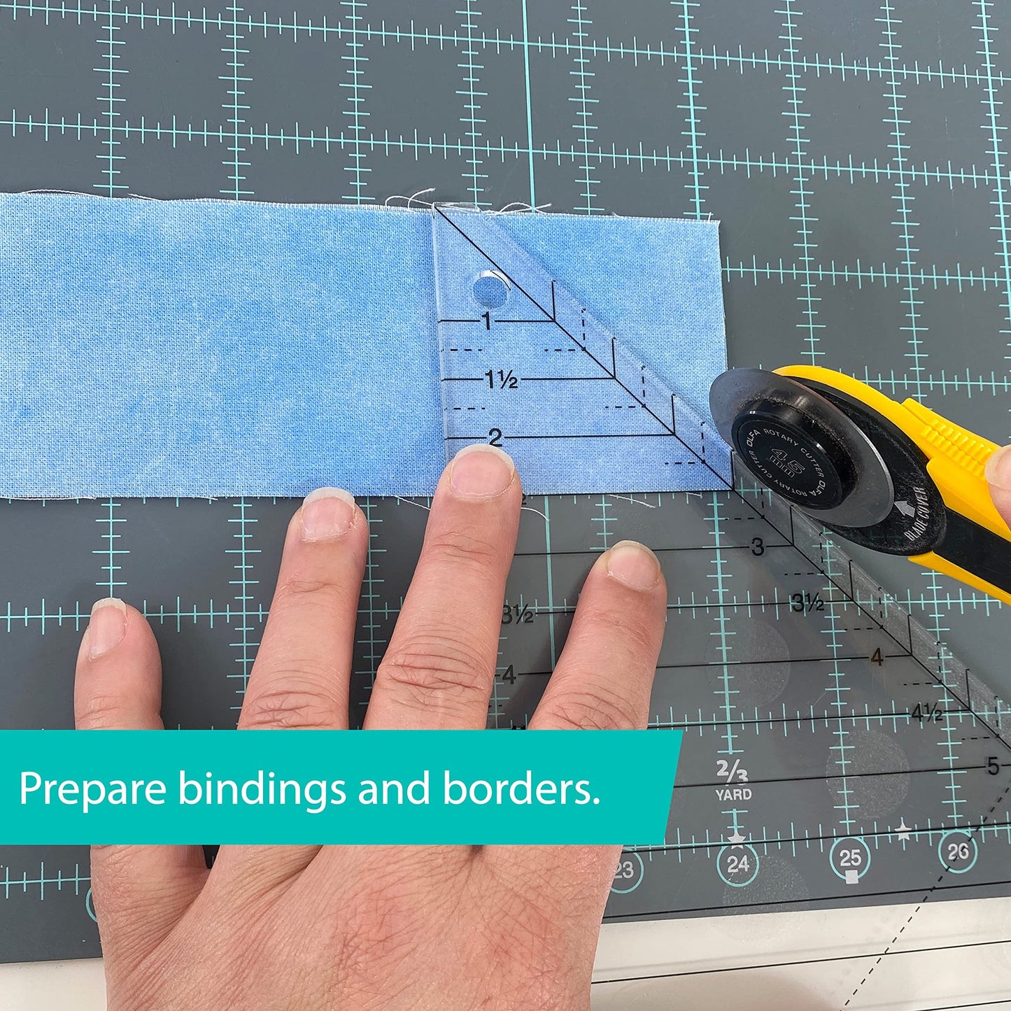 Creative Grids Folded Corner Clipper XL Quilt Tool – CGRFCCXL – Made in USA, 10in x 10in, Non-Slip Grip Acrylic Quilting, Sewing, Crafting, Patchwork Ruler & Template