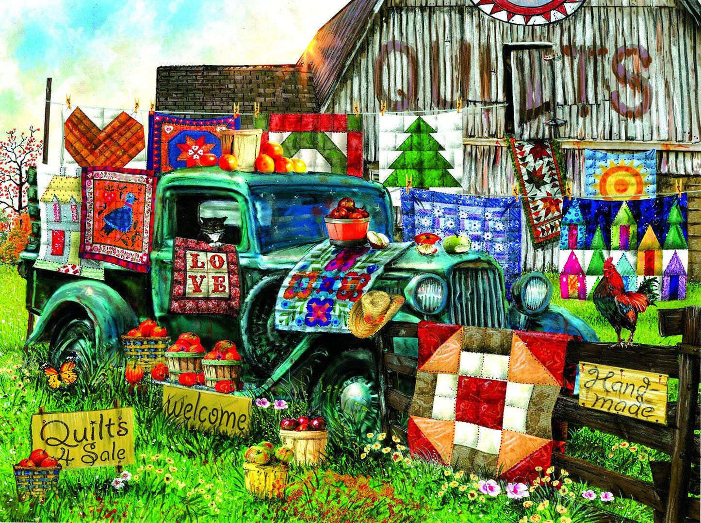 SUNSOUT INC - Quilts for Sale - 1000 pc Jigsaw Puzzle by Artist: Tom Wood - Finished Size 20" x 27" - MPN# 28567