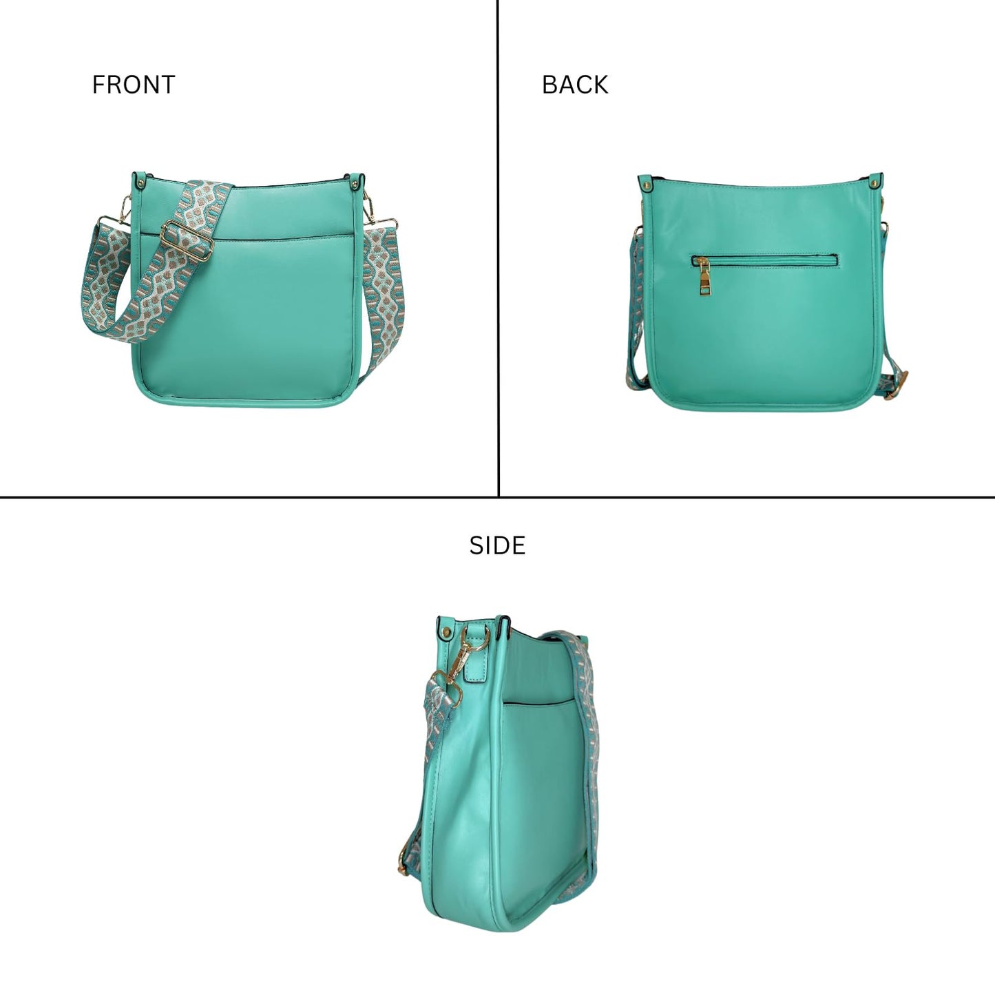 Posie Crossbody Bags for Women Trendy Vegan Leather Hobo Purses Shoulder Handbags with Wide Adjustable Guitar Strap