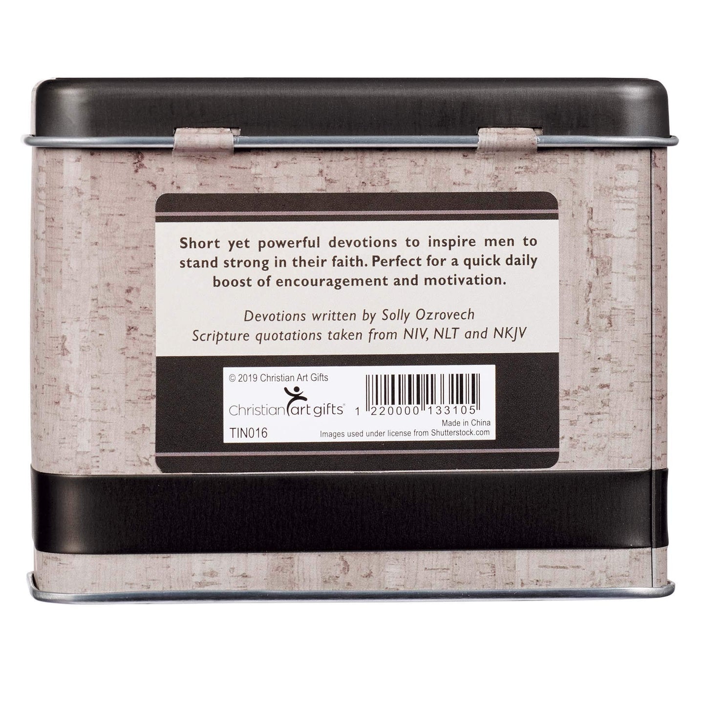 Christian Art Gifts Scripture Verse Prayer Devotional Cards for Men, Dad, and Teens: Stand Firm Set of 150 Inspirational Bible Verse Classic Devotions, 75 Double-Sided Cards in Sturdy Storage Tin Box