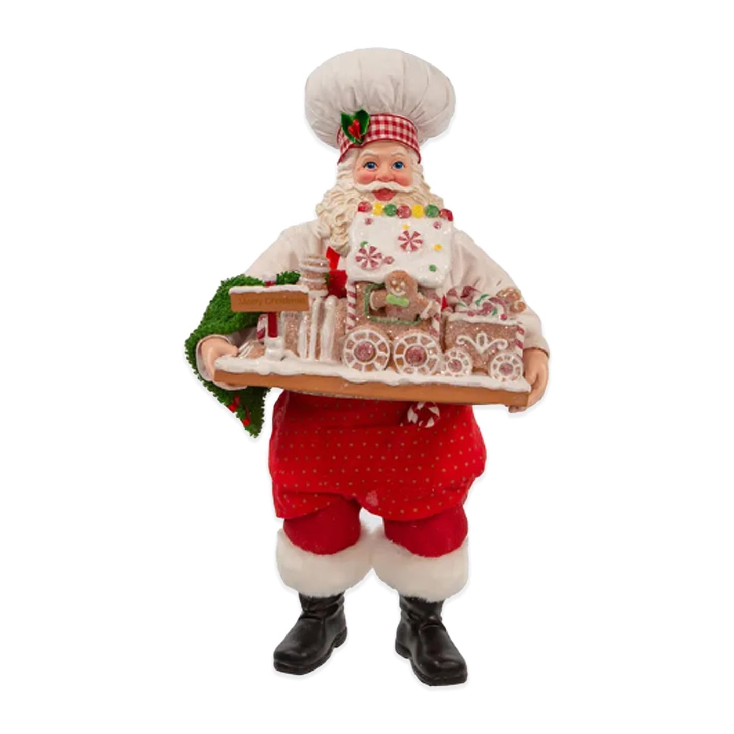Kurt S. Adler Festive Christmas Holiday Tabletop Decoration Figurine