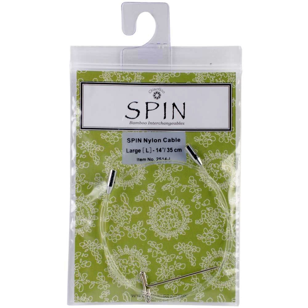 ChiaoGoo Cable 14 inch (35cm) with Key for Spin Bamboo Interchangeable Large Knitting Needle Set 2514-L