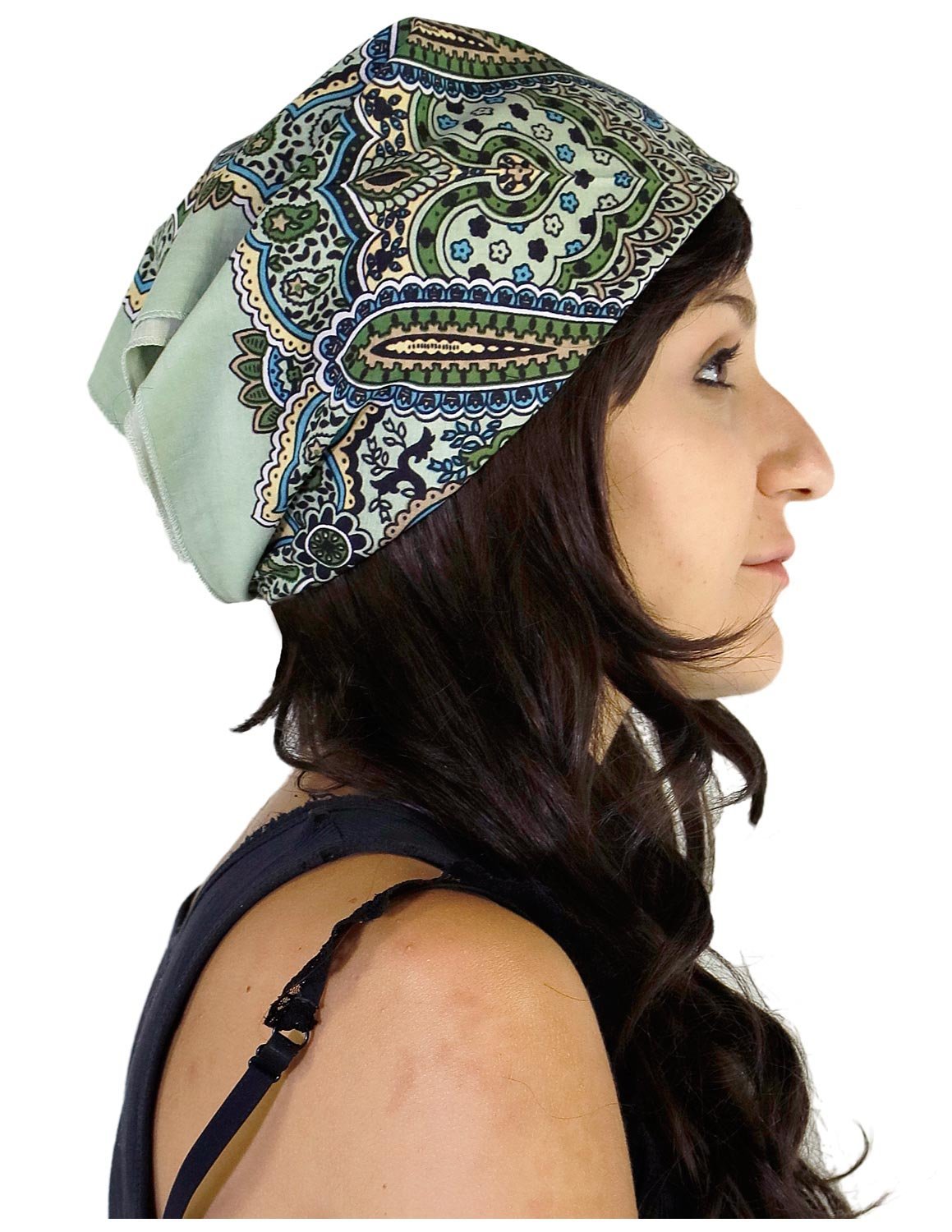 Sunshine Joy Paisley Hippie Bandana 22x22 Inches - Classic Red