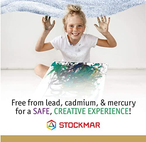 Stockmar 32000 Pure Beeswax Wax Crayons 16 Bright Colours with Scraper, Packed in Handy Tin Case, Ideal for Painting for Kids