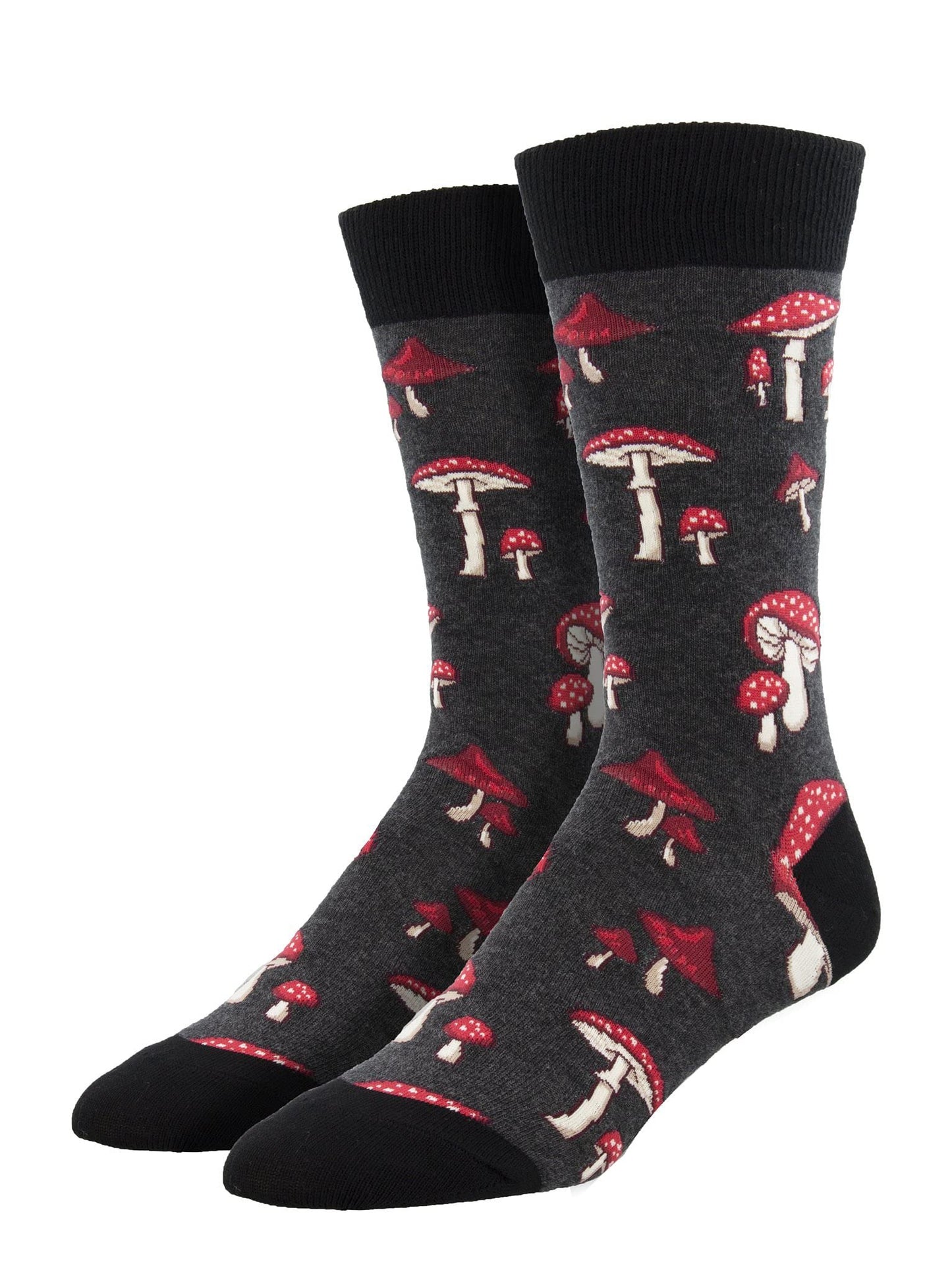 Socksmith Pretty Fly For A Fungi Charcoal Heather 10-13 (Men's Shoe Size 7-12.5)