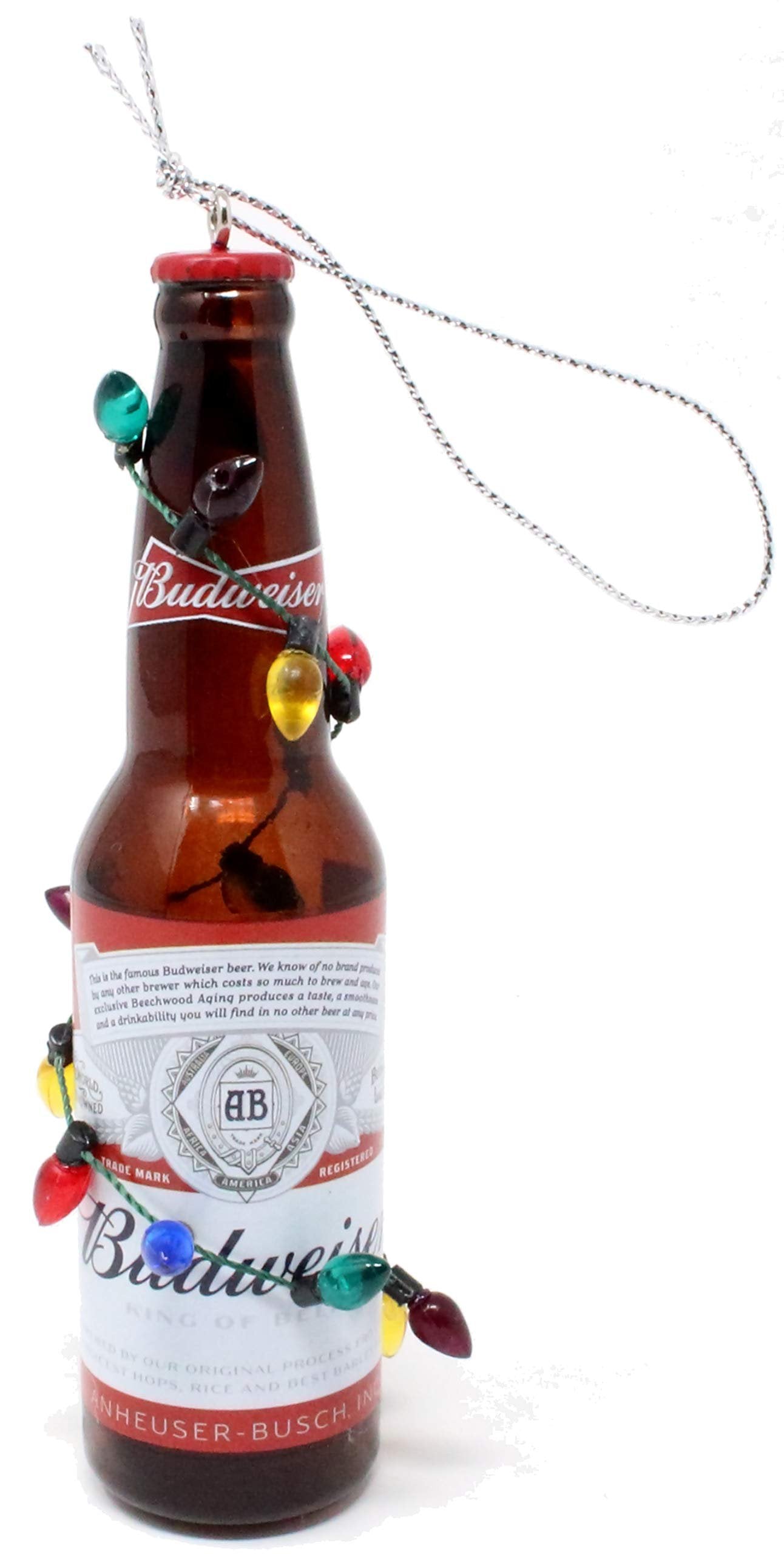 Kurt Adler Budweiser and Bud Light Beer Bottle Ornaments (Bud/Bud Light Two Pack)