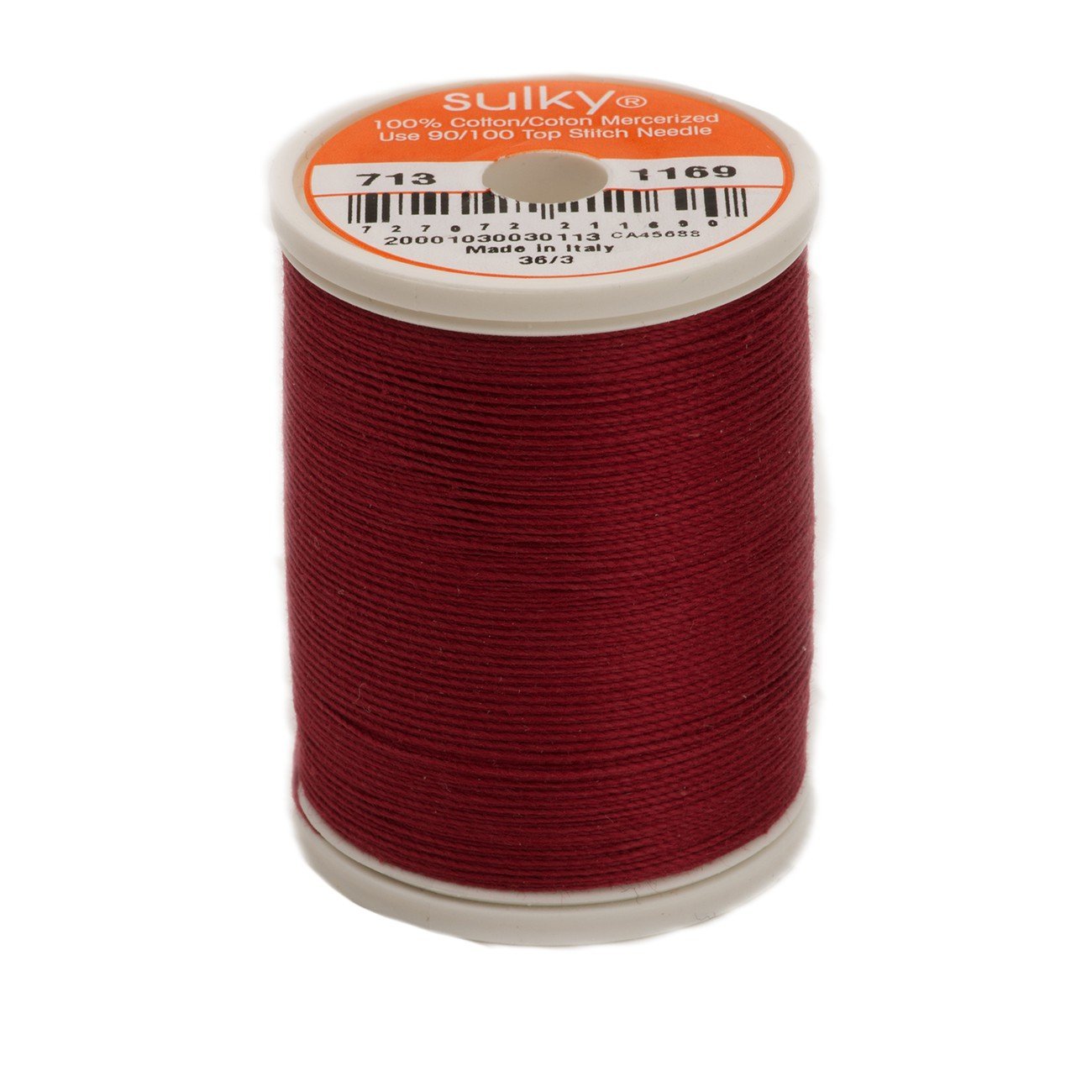 Sulky Of America 660d 12wt 2-Ply Cotton Thread, 330 yd, Bayberry Red