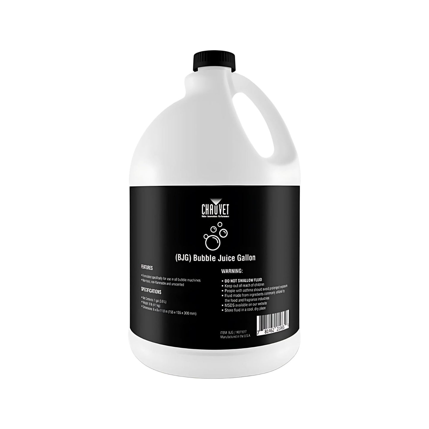 (2) Chauvet DJ BJG Gallons Bubble Fluid Juice for Hurricane Bubble Haze Machines