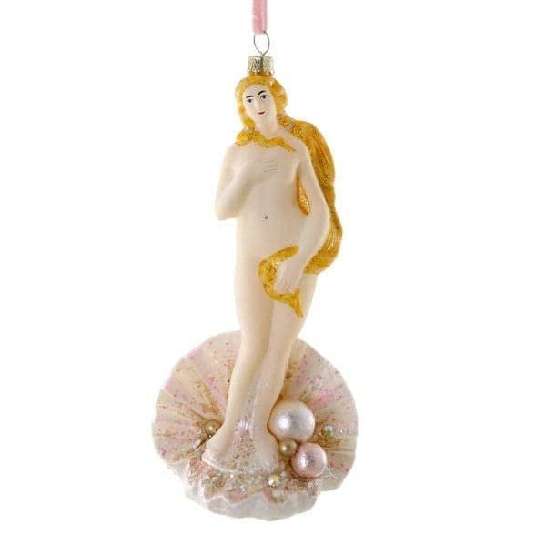 Birth of Venus Botticelli | Cody Foster Vintage-Inspired Glass Blown Collectible Christmas Ornament