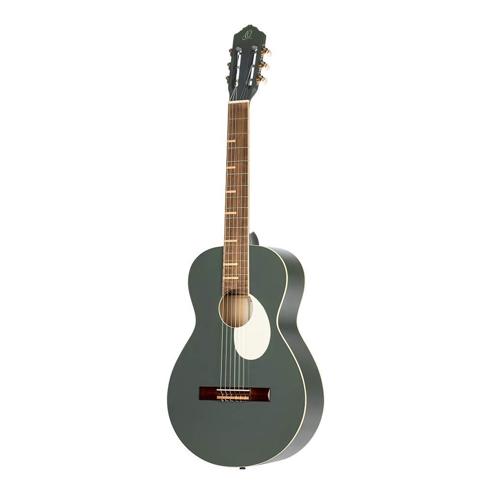 Ortega Guitars 6 Gaucho Series Nylon String Parlor Guitar w/Bag, Right, Platinum Grat (RGA-PLT)
