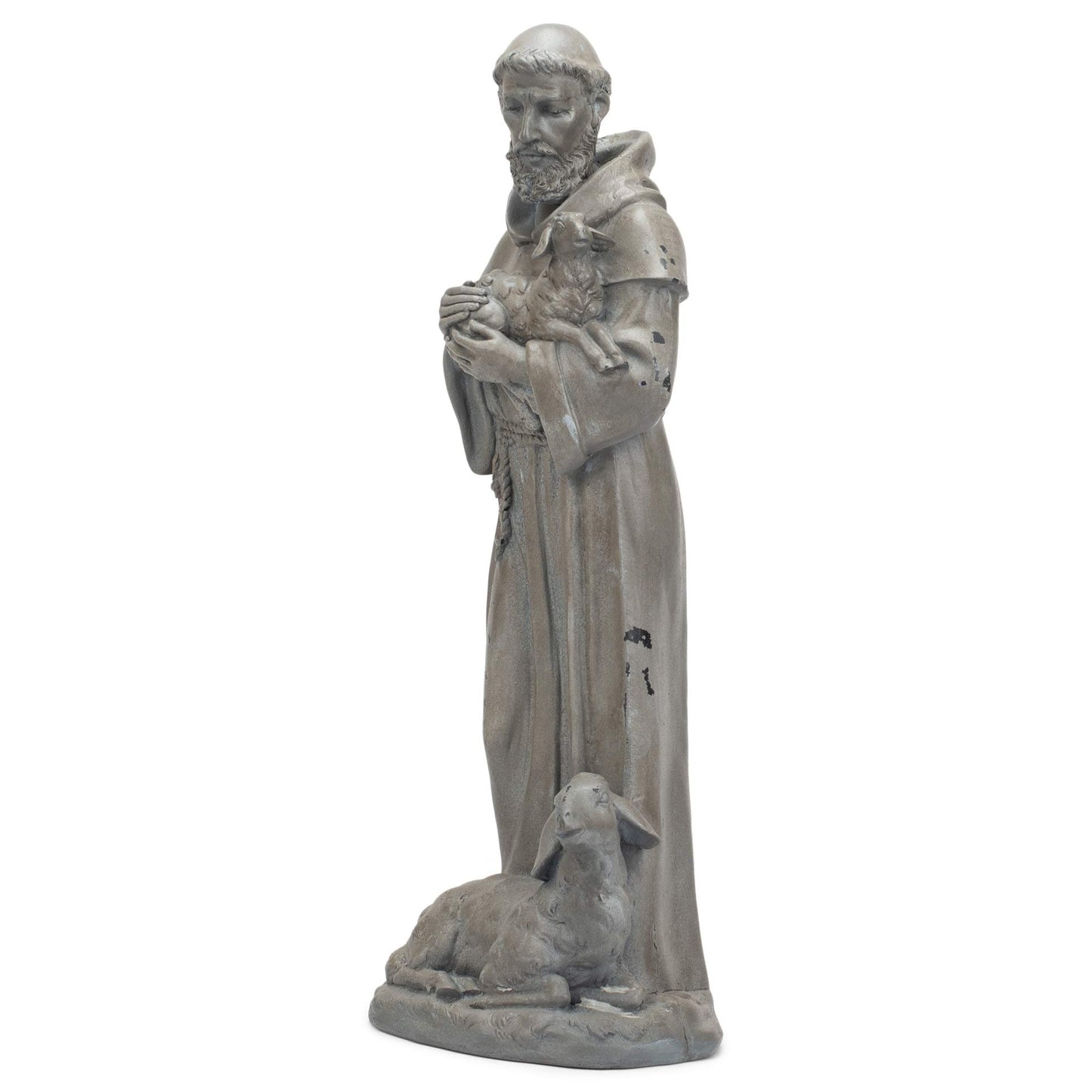 Roman – 15.25" St. Francis Garden Statue, Religious Outdoor Décor for Yard or Garden, Spiritual Gift for Nature and Animal Lovers