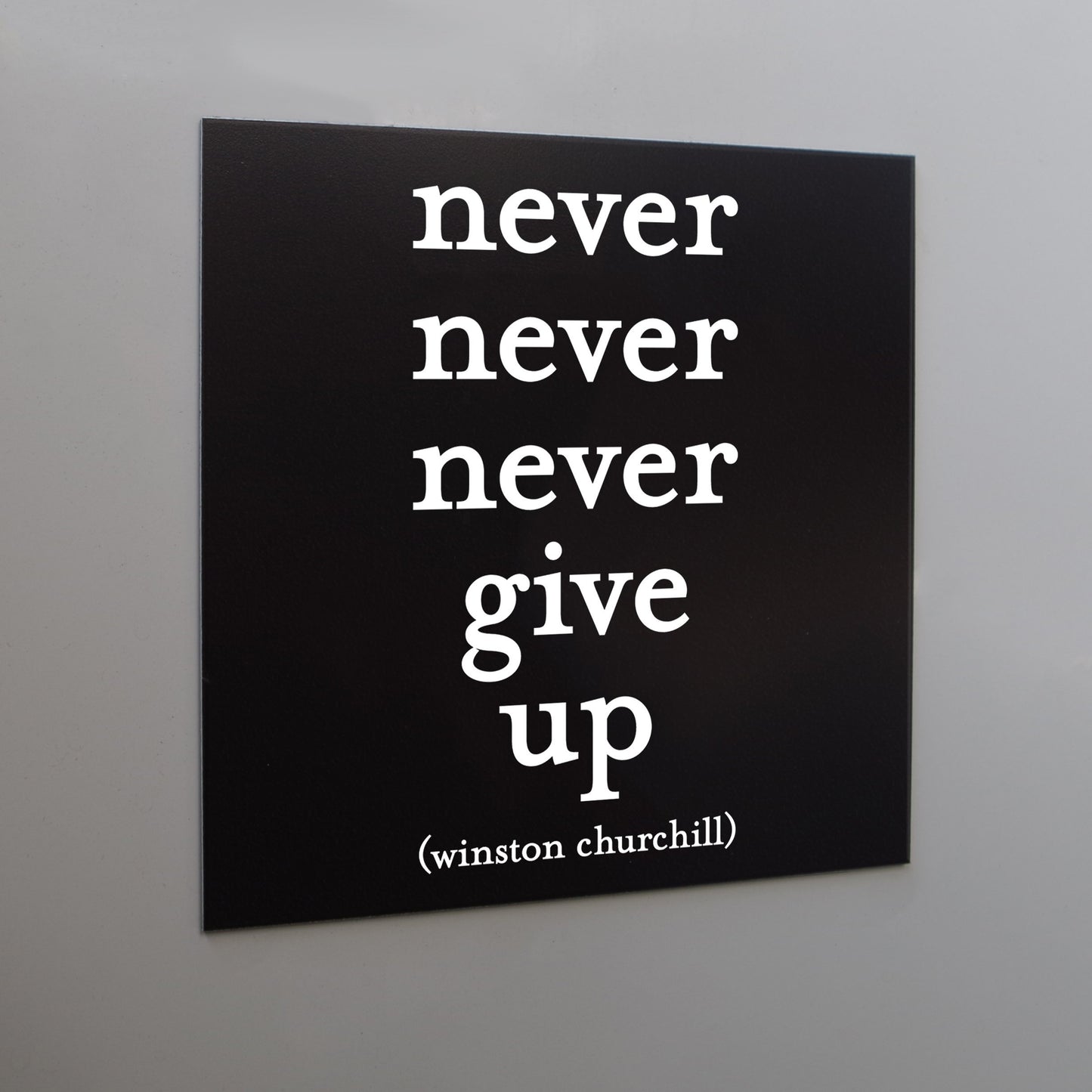 Quotable Cards, Magnet Never Never, Black and White,1 Count