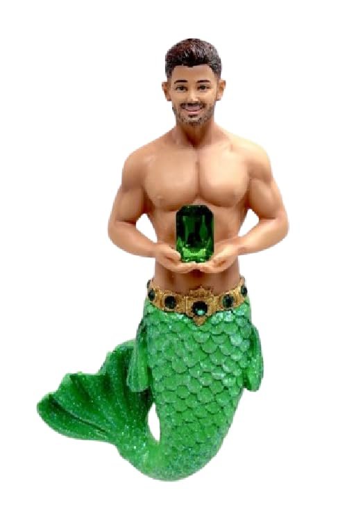 December Diamonds 55-55493 May Emerald Merman Ornament 4.5 Inches
