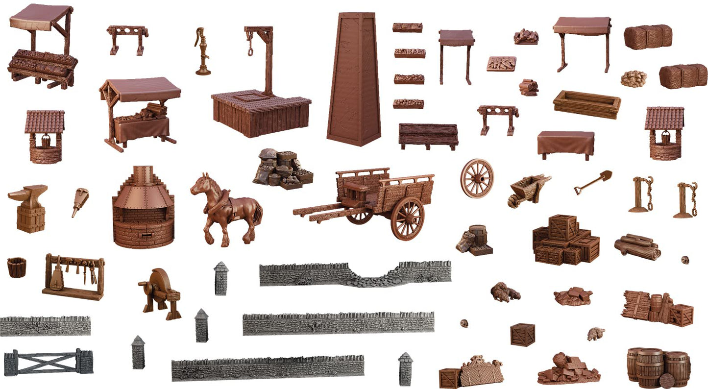 Terrain Crate - Fantasy 28mm Town Center SW