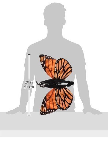 Folkmanis Monarch Life Cycle Reversible Hand Puppet Plush, Red-Orange/Purple/Black, 8"