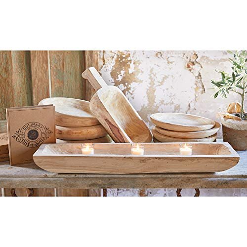 Santa Barbara Design Studio Hand Carved Paulownia Wood Serving Bowl
