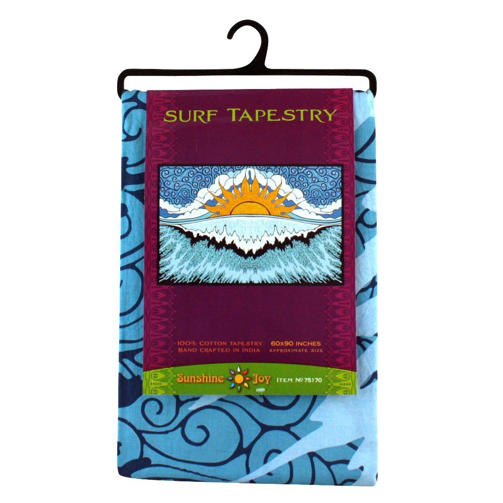 Sunshine Joy Sun Wave Surf Tapestry Tablecloth Beach Sheet Wall Art 60x 90 Inches